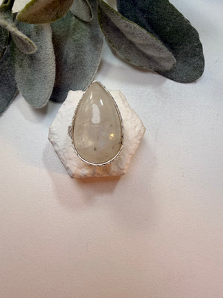 66 Rainbow Moonstone Ring  Sz 8