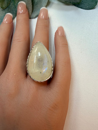 66 Rainbow Moonstone Ring  Sz 8