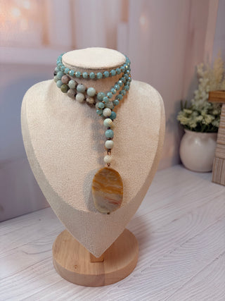 201 Amazonite Natural Stone Beaded Necklace