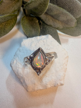 61 Ethiopian Opal Ring Sz 8