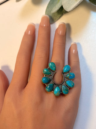 109 Mohave Turquoise Ring Sz 9