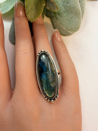125 Labradorite Ring Sz 10