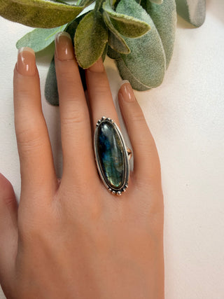 125 Labradorite Ring Sz 10