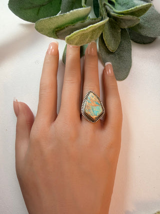 22 Sea Jasper Ring Sz 6