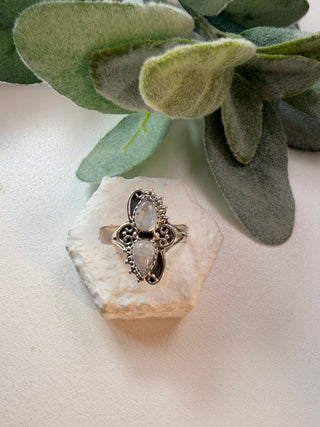 69 Rainbow Moonstone Ring Sz 8