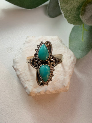 116 Kingman Turquoise Ring Sz 10