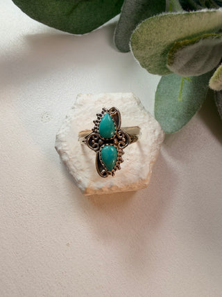 116 Kingman Turquoise Ring Sz 10
