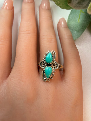 116 Kingman Turquoise Ring Sz 10