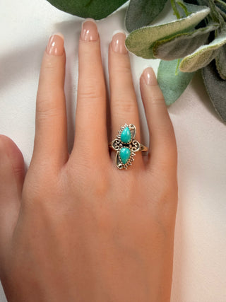 116 Kingman Turquoise Ring Sz 10