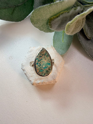 122 Sea Jasper Ring Sz 10
