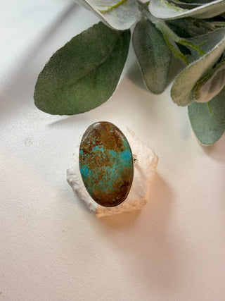 126 Simulated Turquoise Ring Sz 10