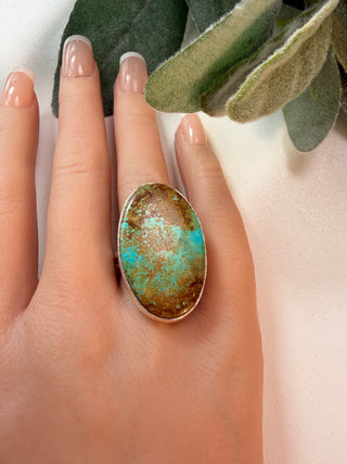 126 Simulated Turquoise Ring Sz 10
