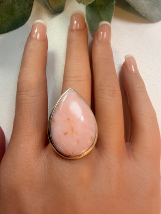 126 Pink Opal Ring Sz 10.5