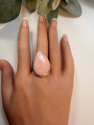 126 Pink Opal Ring Sz 10.5