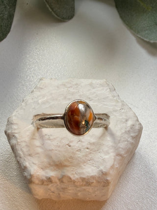109 Spiny Oyster Turquoise Ring Sz 9.5
