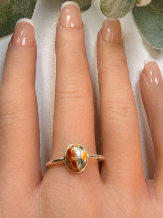 109 Spiny Oyster Turquoise Ring Sz 9.5