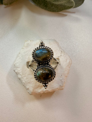 65 Labradorite Ring Sz 8