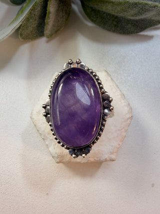 113 Amethyst Ring Sz 10