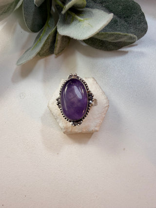 113 Amethyst Ring Sz 10