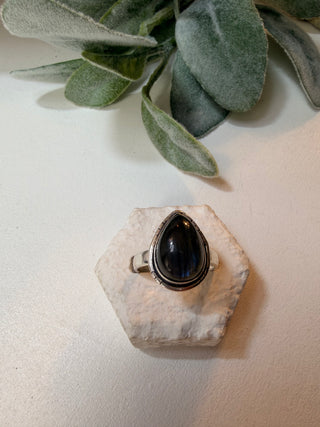 114 Labradorite Ring Sz 10