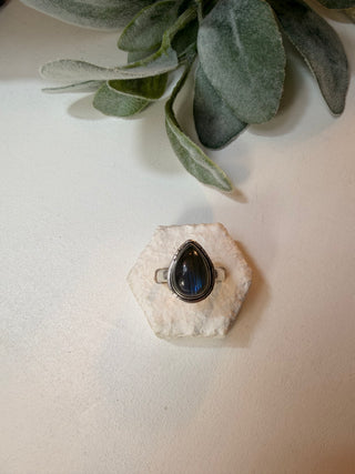 114 Labradorite Ring Sz 10