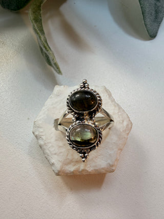 121 Labradorite Ring Sz 10