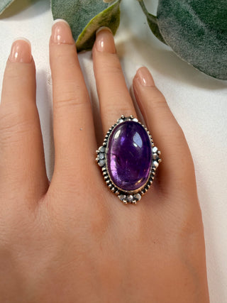 38 Amethyst Ring Sz 7.5