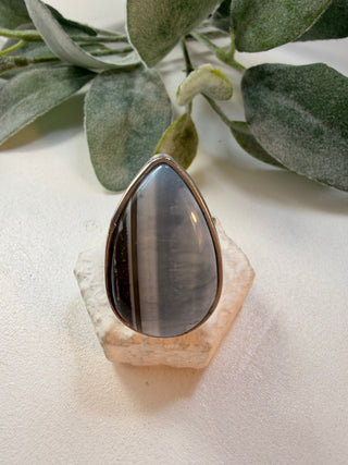124 Owyhee Blue Opal Ring Size 10