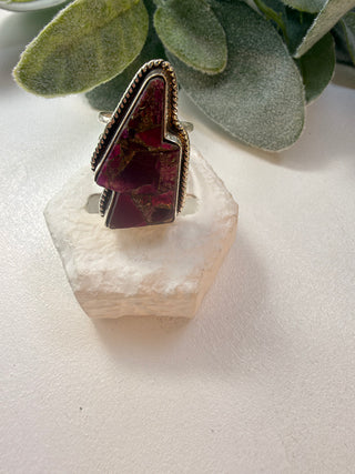 67 Red Beryl Ring Sz 8