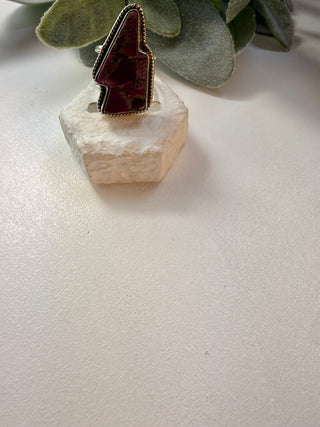 67 Red Beryl Ring Sz 8