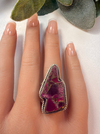 67 Red Beryl Ring Sz 8