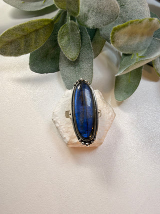 62 Labradorite Ring Sz 8