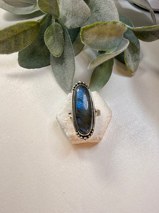 105 Labradorite Ring Sz 9