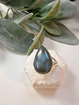117 Labradorite Ring Sz 10