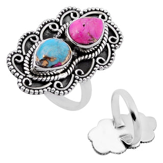 5 Cotton Candy Turquoise Ring Sz 6