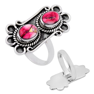 48 Rose Dahlia Turquoise Ring Sz 7