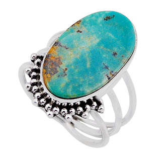 16 Arizona Mohave Turquoise Ring Sz 6.5
